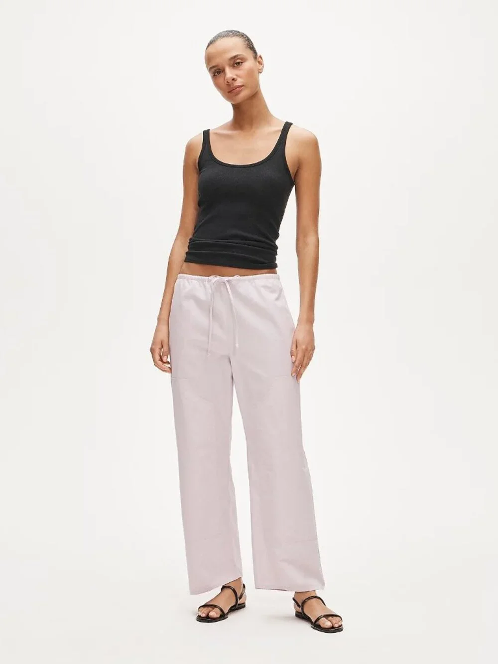 J.Crew Luna Pant in Cotton Poplin in Peppermint Ice, Size Medium